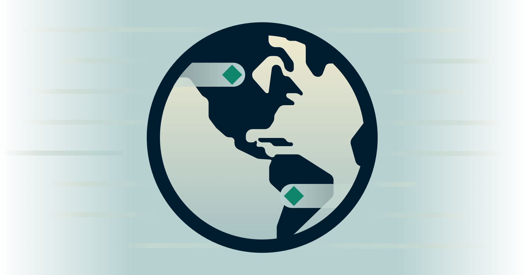 Globo su sfondo verde che illustra le alte velocità.